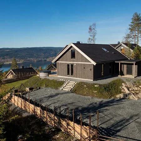 Vendégház Mjosli Panorama - Jacuzzi & Badstu - Mjosa-Utsikt - 30 Min Osl Eina