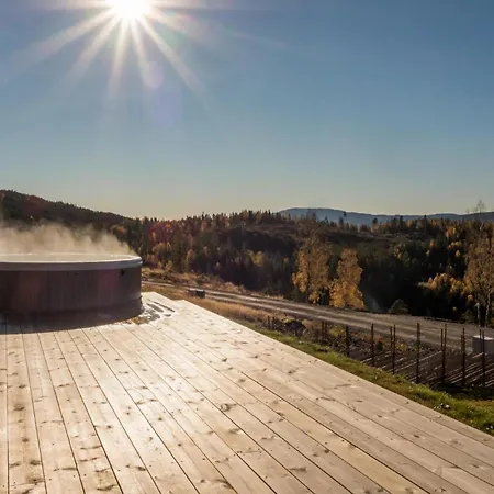 Mjosli Panorama - Jacuzzi & Badstu - Mjosa-Utsikt - 30 Min Osl Vendégház Eina