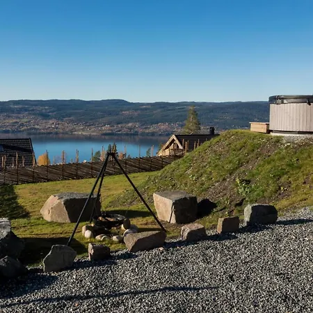 Vendégház Mjosli Panorama - Jacuzzi & Badstu - Mjosa-Utsikt - 30 Min Osl Eina